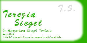 terezia siegel business card